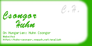 csongor huhn business card